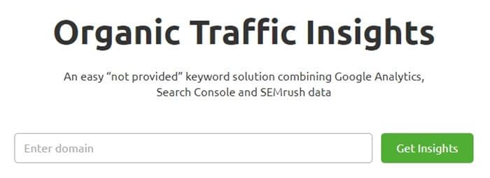 semrush organic traffic insights