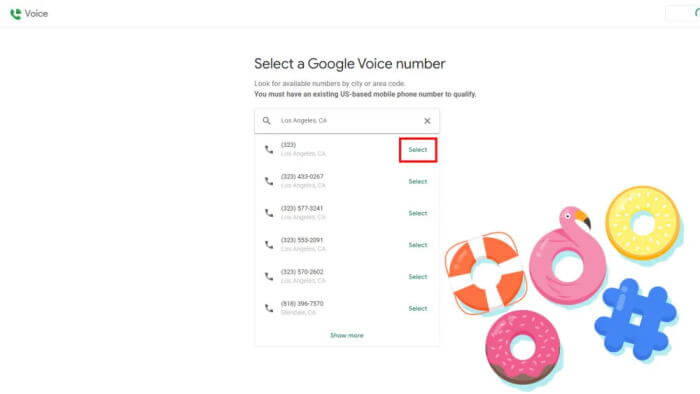 google voice怎么获取号码